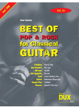 Best of Pop & Rock for Classical Guitar Vol. 10